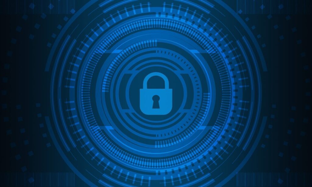 Free cyber security technology network illustration